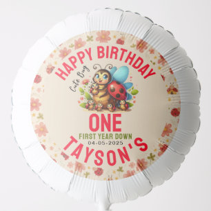 Cute Ladybug 1st Birthday Bug Theme Party Balloon