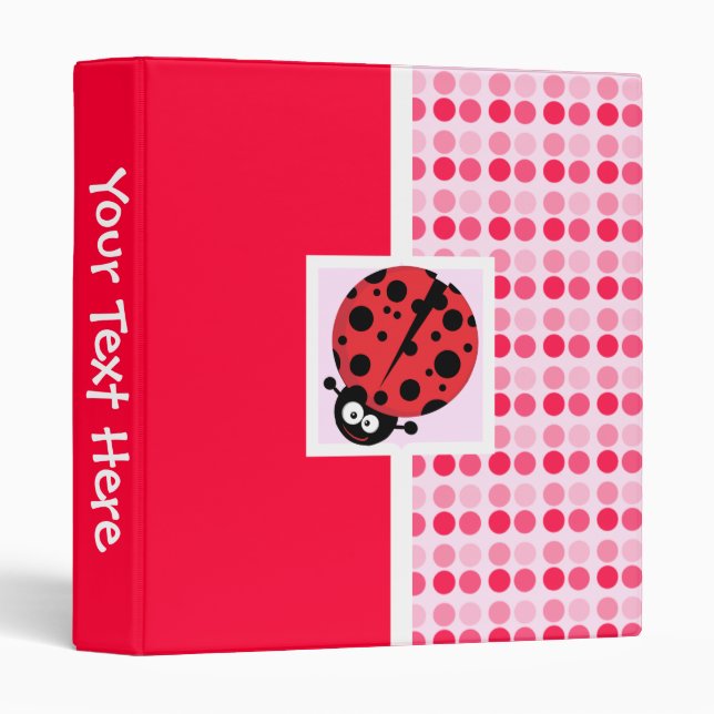Cute Ladybug 3 Ring Binder (Front/Spine)