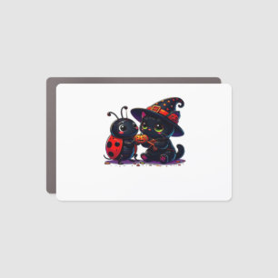 Cute Ladybug and Black Cat Halloween Classic T-Shi Car Magnet