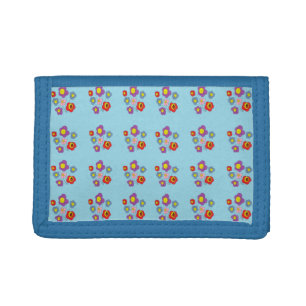 Cute Ladybug and Flowers Pattern Tri-fold Wallet