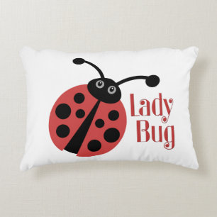 Cute Ladybug Animal Print Decorative Pillow
