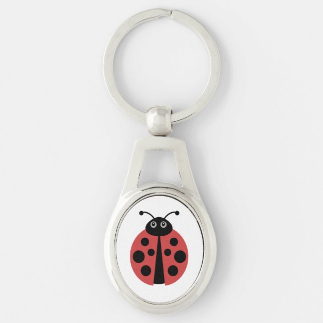 Cute Ladybug Animal Print Keychain (Front)