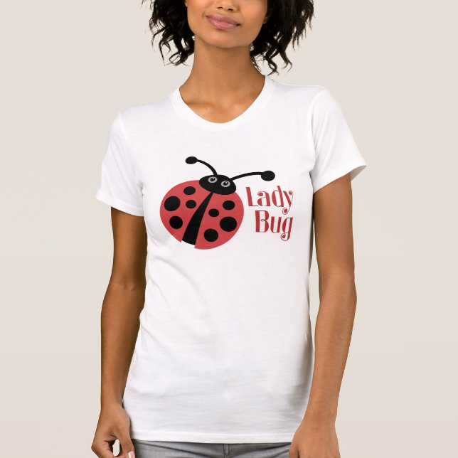 Cute Ladybug Animal Print T-Shirt (Front)