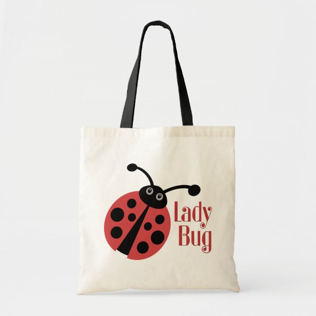 Cute Ladybug Animal Print Tote Bag (Front)