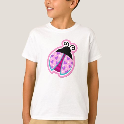 Cute Ladybug Art Drawing T_Shirt
