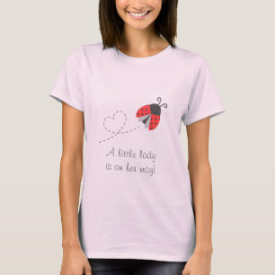 Cute Ladybug, Baby Girl, for Mommy to Be T-Shirt