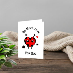 Cute Ladybug Baby Girl Welcome Card