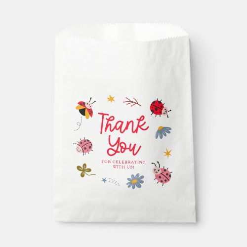 Cute Ladybug Baby Shower Favor Bag