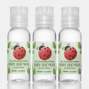 Cute Ladybug Baby Shower Hand Sanitizer