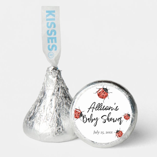 Cute Ladybug Baby Shower Hershey®'s Kisses® (Front)