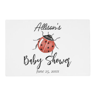 Cute Ladybug Baby Shower Placemat