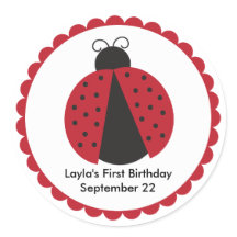 Cute Ladybug Birthday Party Favor