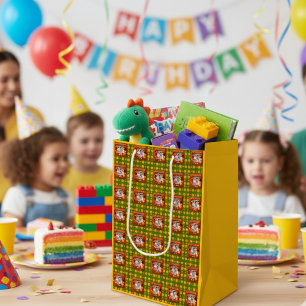 Cute Ladybug Birthday Photo Customizable Medium Gift Bag