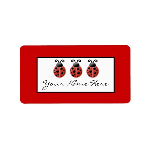 Cute Ladybug Bookplate Stickers Reading Gift