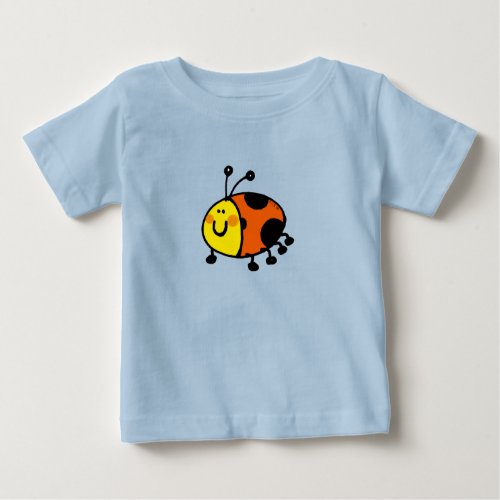 Cute Ladybug Cartoon Baby T-Shirt