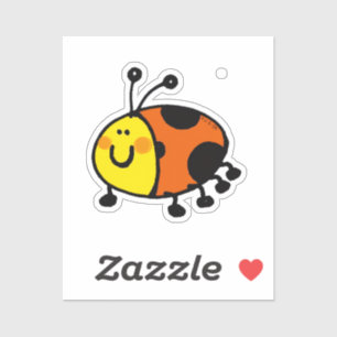 Cute Ladybug Cartoon for Kids and Nature Lovers Sticker