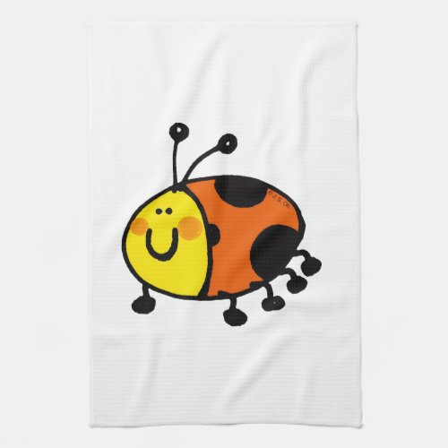 Cute Ladybug Cartoon Kitchen Towel