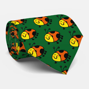 Cute Ladybug Cartoon Neck Tie