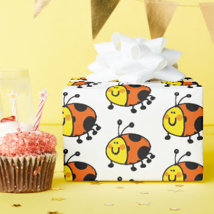 Cute Ladybug Cartoon Wrapping Paper