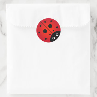 Cute Ladybug Classic Round Sticker