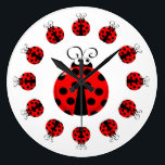 Cute Ladybug Clock<br><div class="desc">Cute cartoon ladybug clock</div>
