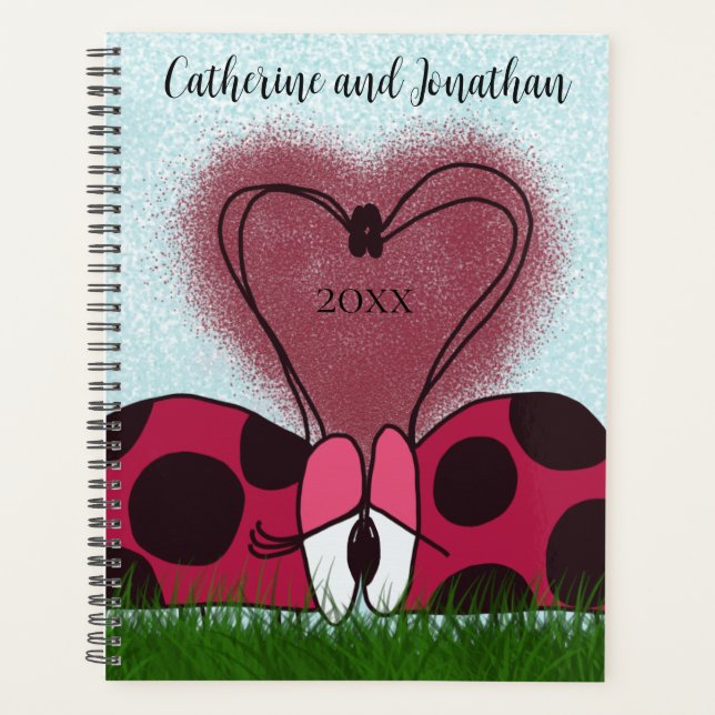 Cute Ladybug Couple  Planner (Front)