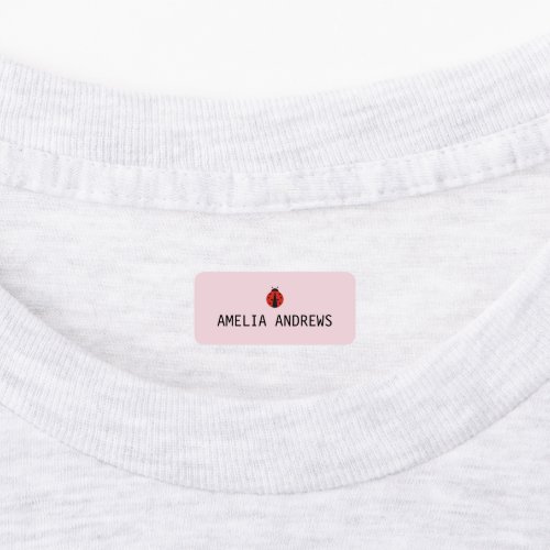 Cute Ladybug Custom Clothing Name Label for Kids