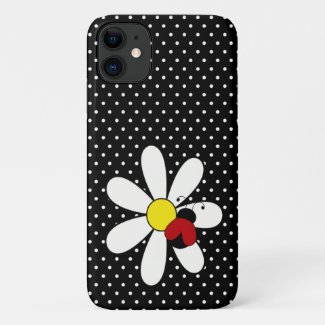 Cute Ladybug Daisy Polka Dot Pattern Case-Mate iPhone Case