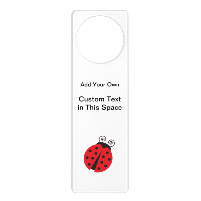 Cute Ladybug Drawing Door Hanger (Front)
