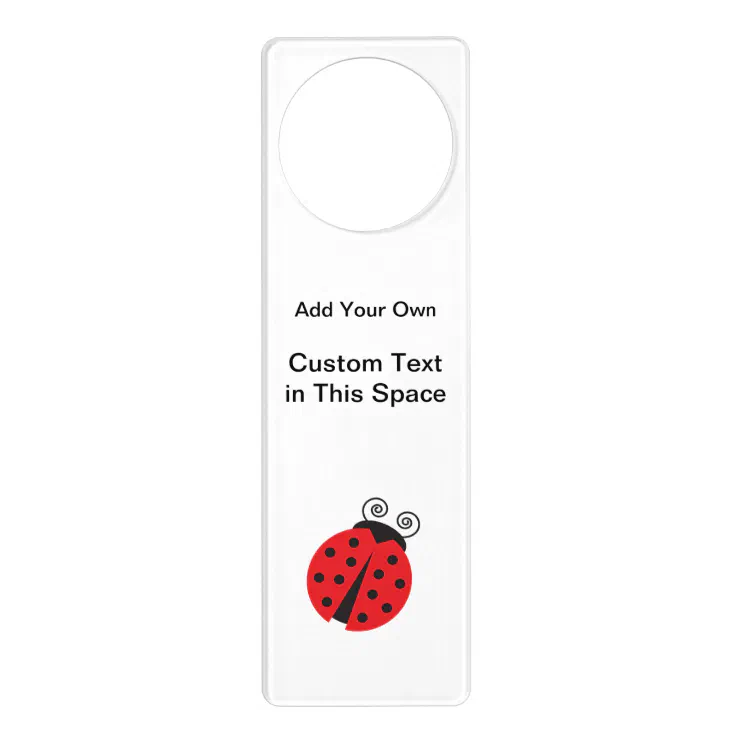 Cute Ladybug Drawing Door Hanger | Zazzle