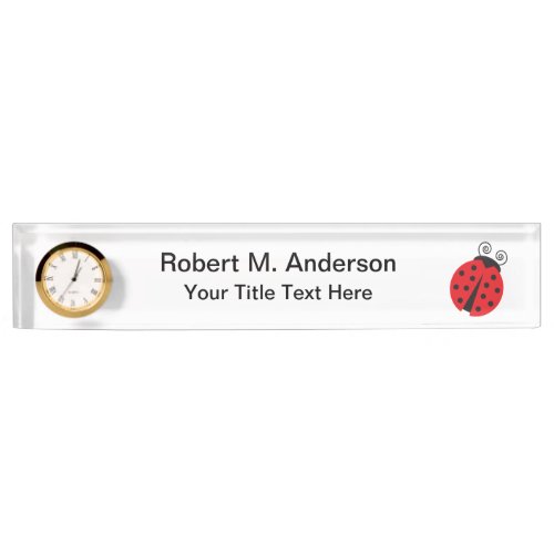 Cute Ladybug Drawing Name Plate