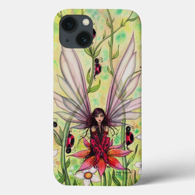 Cute Ladybug Fairy Fantasy Illustration Case-Mate iPhone Case (Back)