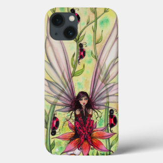 Cute Ladybug Fairy Fantasy Illustration iPhone 13 Case