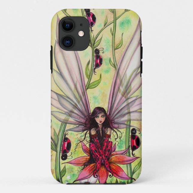 Cute Ladybug Fairy Fantasy Illustration Case-Mate iPhone Case (Back)