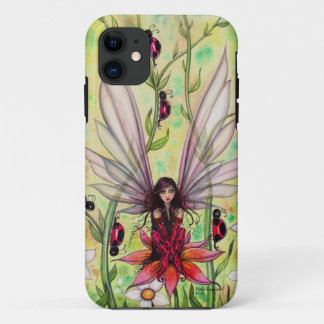 Cute Ladybug Fairy Fantasy Illustration iPhone 11 Case