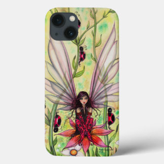 Cute Ladybug Fairy Fantasy Illustration iPhone 13 Case