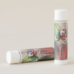 Cute Ladybug Girl Baby Shower  Lip Balm