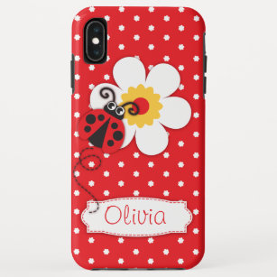 Cute ladybug girls name red iPhone XS max case