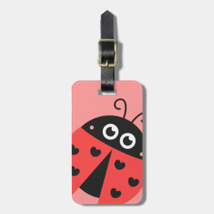 Cute Ladybug Girls Personalized Luggage Tag