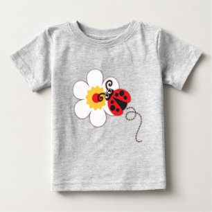 Cute ladybug girls red white t-shirt