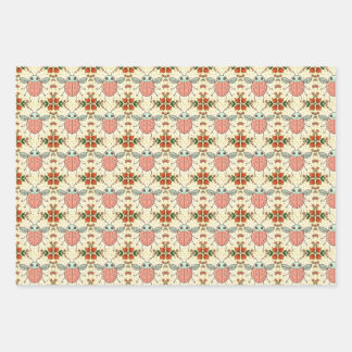 Cute Ladybug Hearts Lovebug Handdrawn Illustration Wrapping Paper Sheets