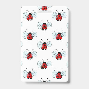 Cute Ladybug Illustration Badge