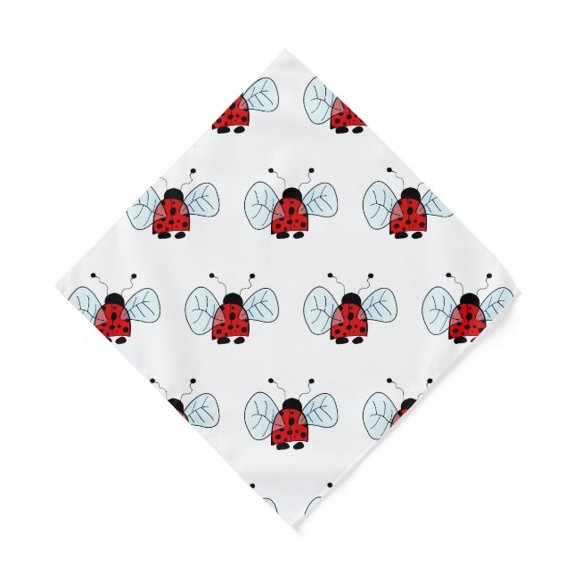 Cute Ladybug Illustration Bandana (Front)