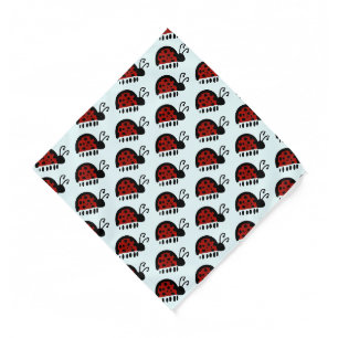 Cute Ladybug Illustration Bandana
