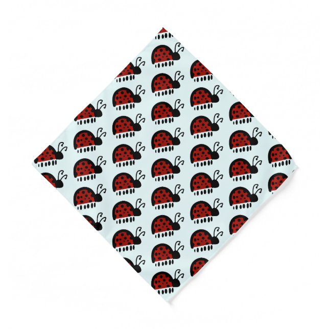 Cute Ladybug Illustration Bandana (Front)