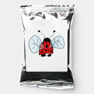 Cute Ladybug Illustration Coffee Drink Mix