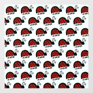 Cute Ladybug Illustration Floor Decals