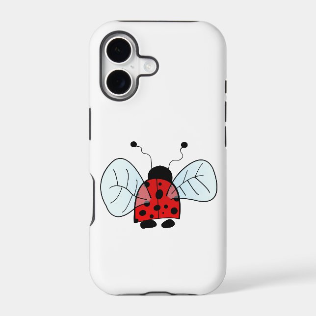 Cute Ladybug Illustration Iphone Case (Back)