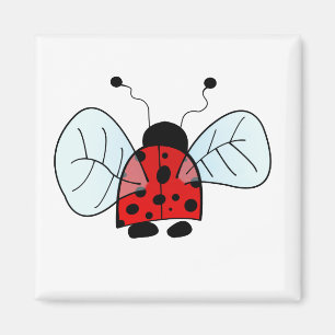 Cute Ladybug Illustration Magnet