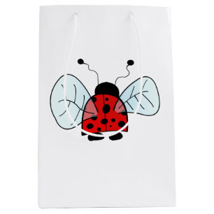Cute Ladybug Illustration Medium Gift Bag